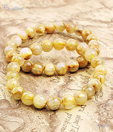 Vòng tay phong thủy nữ đá thạch anh T03
